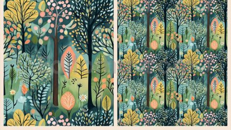 دانلود ۱۲ پترن جنگلی خاص و زیبا Seamless Forest Patterns