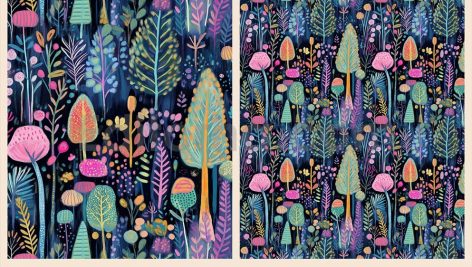 دانلود ۱۲ پترن جنگلی خاص و زیبا Seamless Forest Patterns