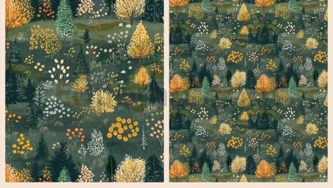 دانلود 12 پترن جنگلی خاص و زیبا Seamless Forest Patterns
