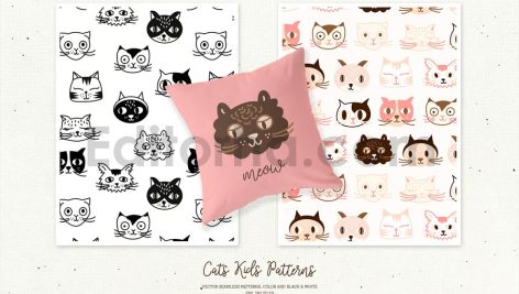 دانلود پترن بچه گربه Cats Kids Patterns