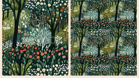 دانلود 12 پترن جنگلی خاص و زیبا Seamless Forest Patterns