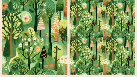 دانلود 12 پترن جنگلی خاص و زیبا Seamless Forest Patterns
