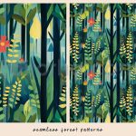 دانلود 12 پترن جنگلی خاص و زیبا Seamless Forest Patterns