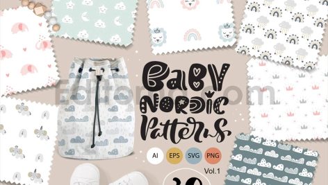 دانلود پترن لایه باز کودکانه Baby nordic patterns