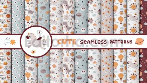 دانلود 12 پترن بچه Cute Baby Patterns Collection