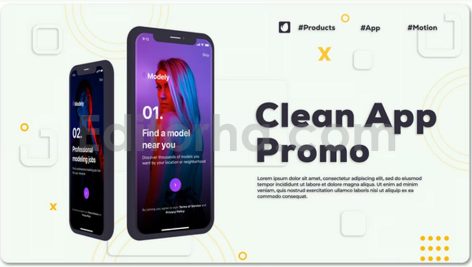 دانلود پروژه آماده پریمیر: تیزر معرفی اپلیکیشن موبایل Clean App Promo