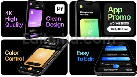 دانلود پروژه آماده پریمیر: تیزر تبلیغاتی اپلیکیشن موبایل App Promo