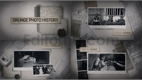 grunge history photo slide