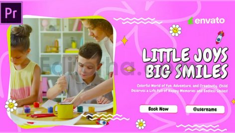 kids promo slideshow mogrt for premier pro