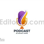 دانلود وکتور لایه باز لوگو پادکست Podcast Wings Logo