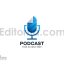 دانلود وکتور لایه باز لوگو پادکست Podcast Script Logo