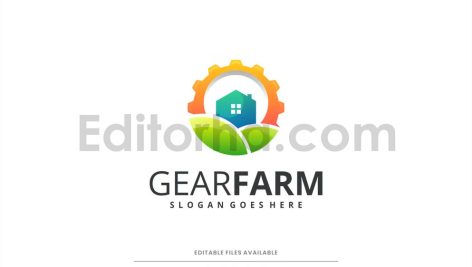 دانلود وکتور لایه باز لوگو طرح کشاورزی و زراعت Modern Colorful Farm Logo