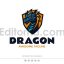 دانلود وکتور لایه باز لوگو طرح سپر اژدها Dragon Shield Mascot Logo