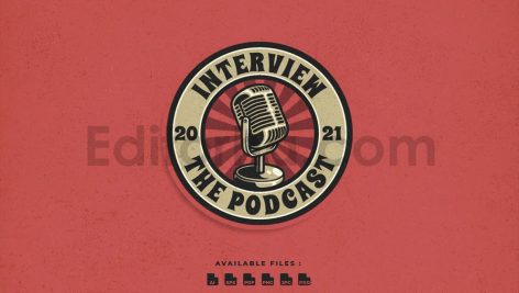 دانلود وکتور لایه باز لوگو پادکست Podcast Badge Logo