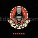 دانلود وکتور لایه باز لوگوی قدیمی پادکست Podcast Vintage Logo