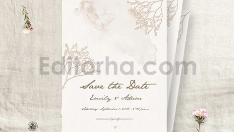 دانلود فایل لایه باز ست کارت دعوت عروسی زمستانی Winter Wedding Invitation