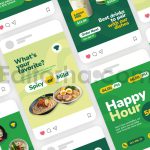 دانلود فایل لایه باز پست اینستاگرام برای نمایش جذاب غذا، نوشیدنی‌ و دستور پخت‌