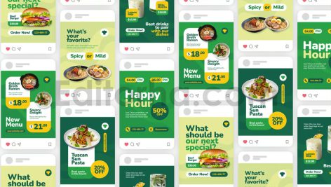 دانلود فایل لایه باز پست اینستاگرام برای نمایش جذاب غذا، نوشیدنی‌ و دستور پخت‌