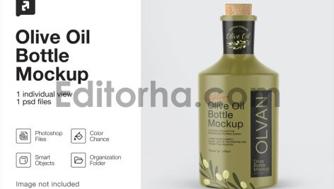 750ml Ceramic Olive Oil Bottle Mockup1