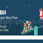 8 bit cartoon new year