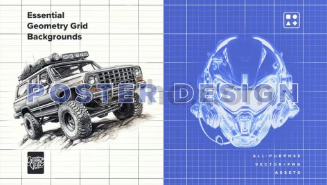 Essential Geometry Grid Backgrounds