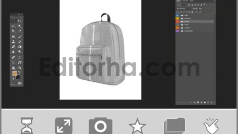 Backpack Mockup - Half Side View5