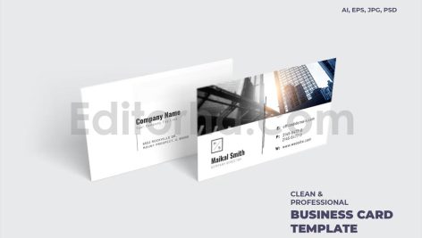 clean professional business card template