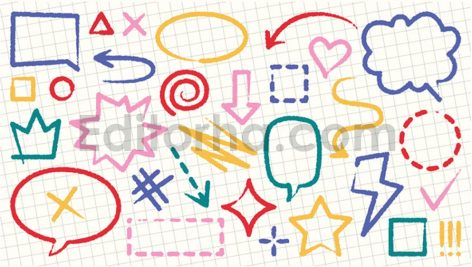 hand drawn doodle pack mogrt
