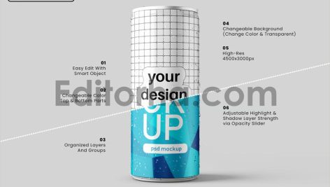 Long Drink Can Mockup - Standing View2