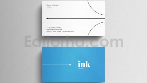 Minimal Blue Business Card template
