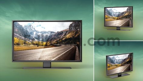Minimalist Monitor TV Mockup Set.1