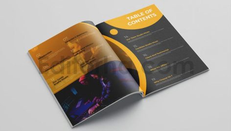 دانلود فایل لایه باز کاتالوگ استودیو موزیک Music Studio Brochure Vol.1