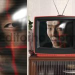 Old TV Screen In The Interior Mockup2