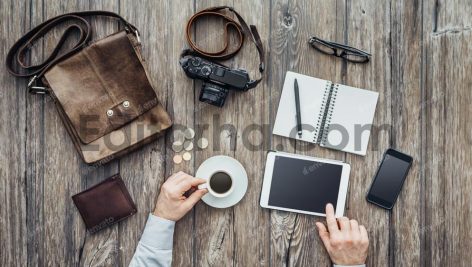 Relaxing coffee break