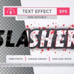 slasher editable text effect font style