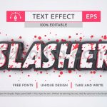 slasher editable text effect font style