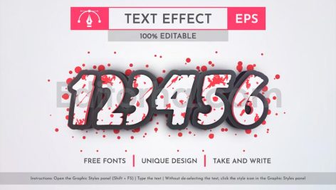 slasher editable text effect font style