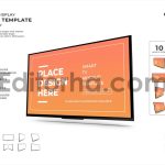 Smart TV Display Mockup Template Set1