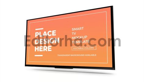 Smart TV Display Mockup Template Set10