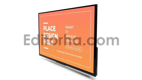 Smart TV Display Mockup Template Set11