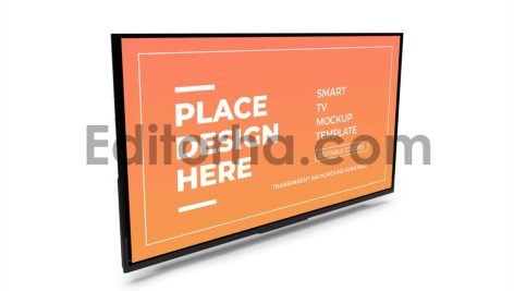 Smart TV Display Mockup Template Set2