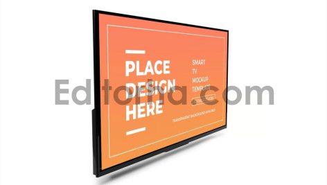 Smart TV Display Mockup Template Set5