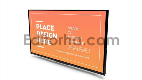 Smart TV Display Mockup Template Set6