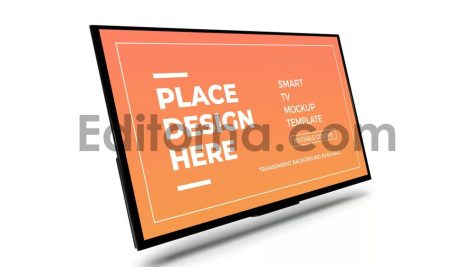 Smart TV Display Mockup Template Set7