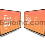Smart TV Display Mockup Template Set8