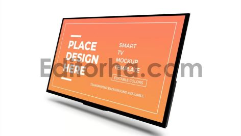 Smart TV Display Mockup Template Set9