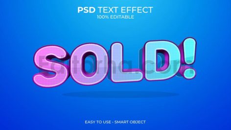 Sold Text Effect