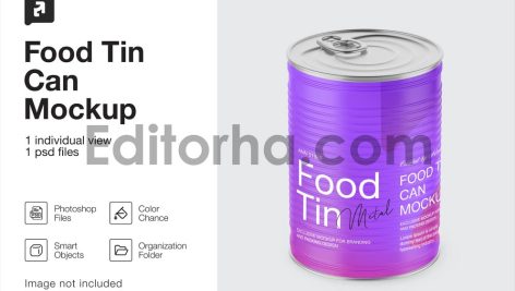 Tin Can With Pull Tab & Matte Finish Mockup1