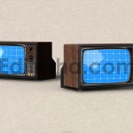 Vintage Retro TV Mockup Set4