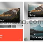 Wide Screen TV Mockup4
